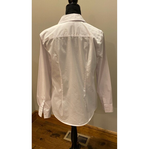 Time and Tru  Womens Blouse Size Large Top Classic White  Fitted Button Down - Picture 5 of 11